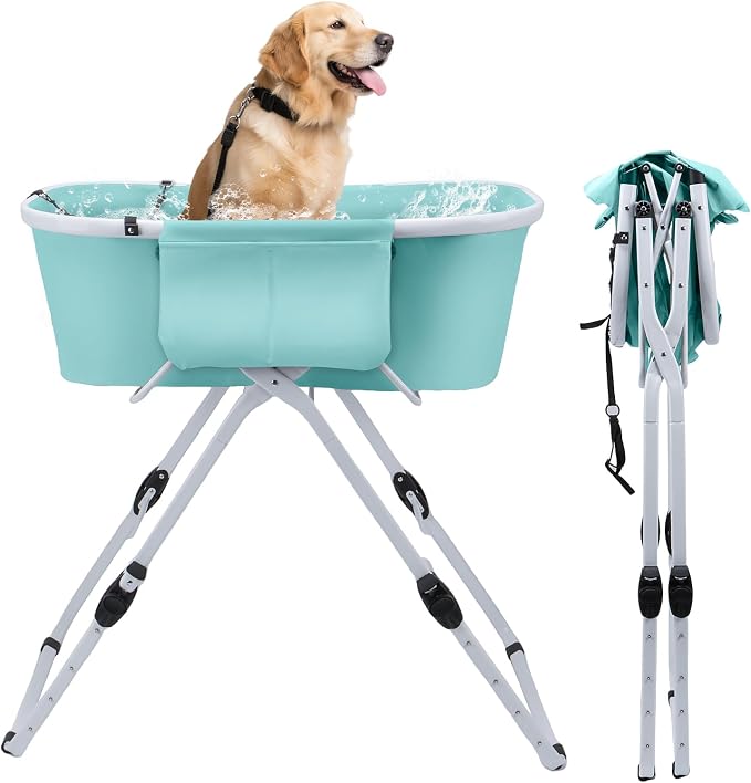 Dog Bathtub, Portable & Elevated Dog Bath Tub by Unknown