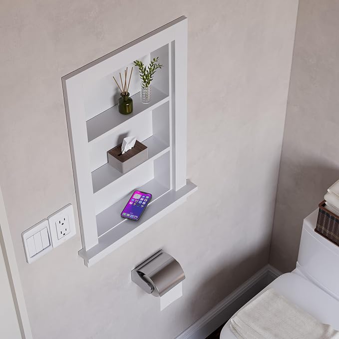 Wood Recessed Wall Niche, Wooden Medicine Cabinet - Image 6