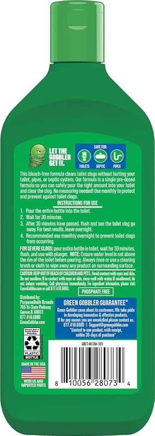 Green Gobbler Liquid Toilet Plunger | Clog Remover | Safe - Image 2
