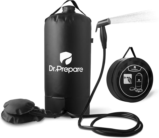 DR.PREPARE Portable Shower for Camping, 4/5 Gallons Camping Shower Bag by DRPREPARE