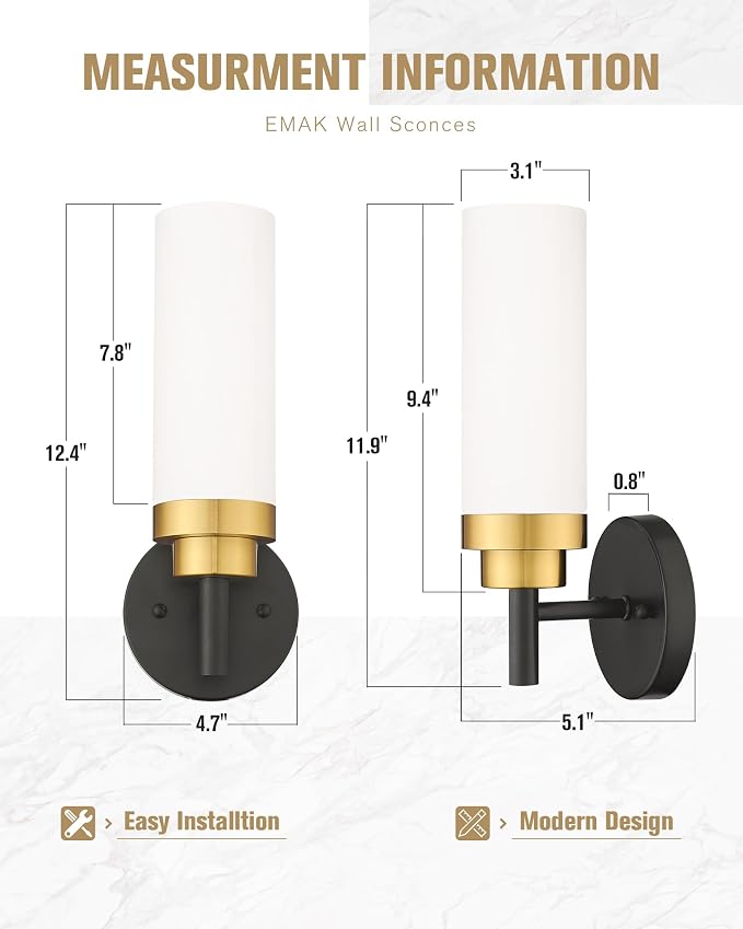 Emak Modern Wall Sconce, Sconces Wall Lighting - Image 4