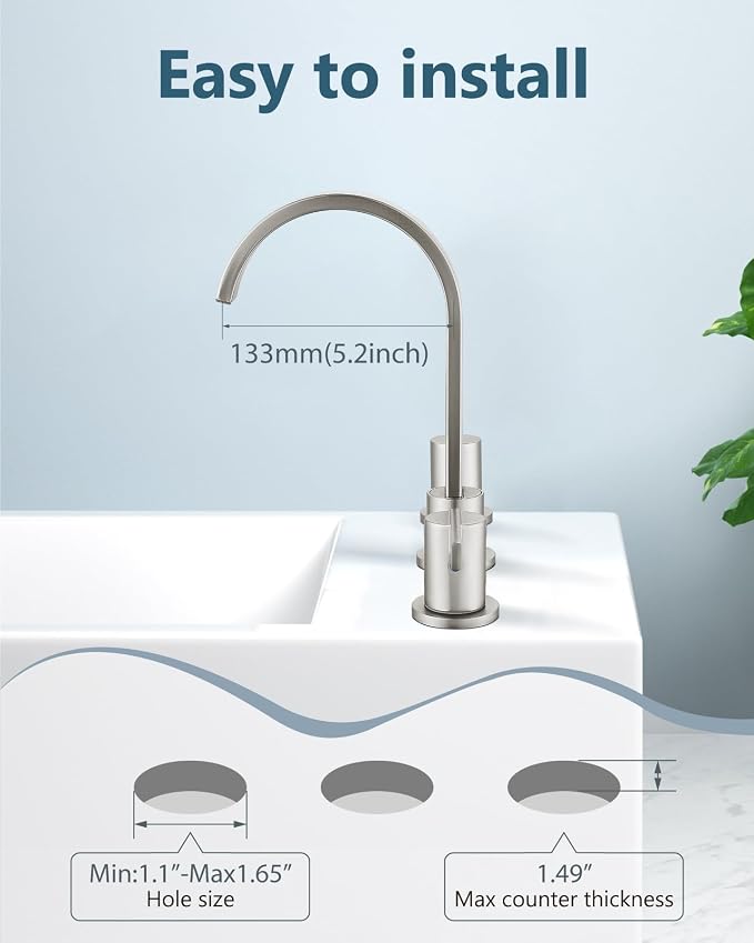 Aolemi Bathroom Faucets 3 Hole, 8 Inch Widespread Waterfall Bathroom Sink Faucet - Image 8