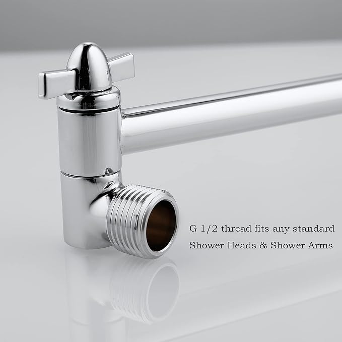 Shower Head Extension Arm, Anti-Leak Solid Brass Adjustable Extender - Image 5