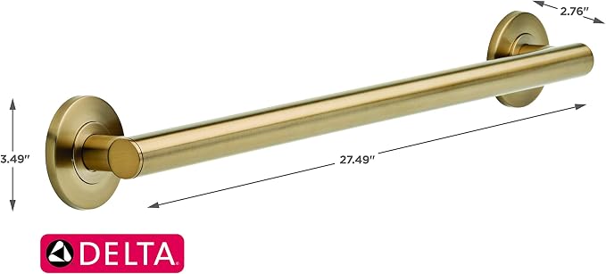 Delta Contemporary 24" Shower Grab Bar Seniors ADA Compliant Champagne Bronze - Image 3