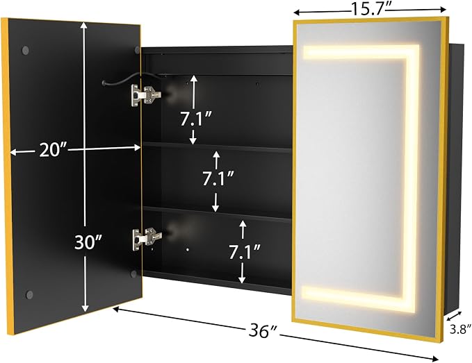 ROOMTEC Lighted Medicine Cabinet - Image 2