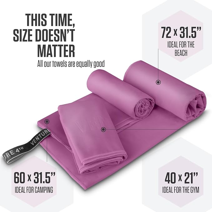 VENTURE 4TH Quick Dry Towel. Microfiber Travel Towel Ideal - Image 3