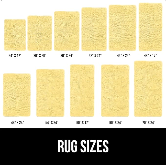 GORILLA GRIP Bath Rug Mat, Thick Soft Absorbent Chenille, Quick Dry Microfiber - Image 6