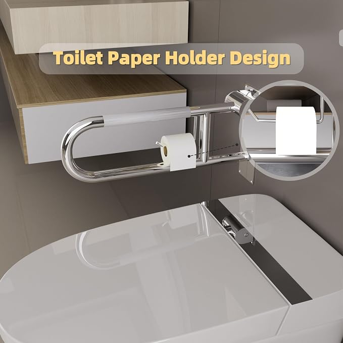 Toilet Grab Bar, Fold Down Grab Bar - Image 3