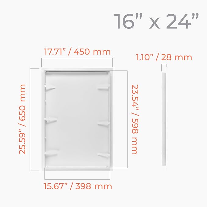 16x24 Inch White Access Panel – Metal Rectangular Wall & Ceiling Access Door - Image 2