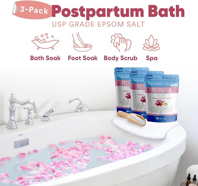 Postpartum Bath Salt Postpartum Bath Soaks USP Grade Epsom Salt - Image 5
