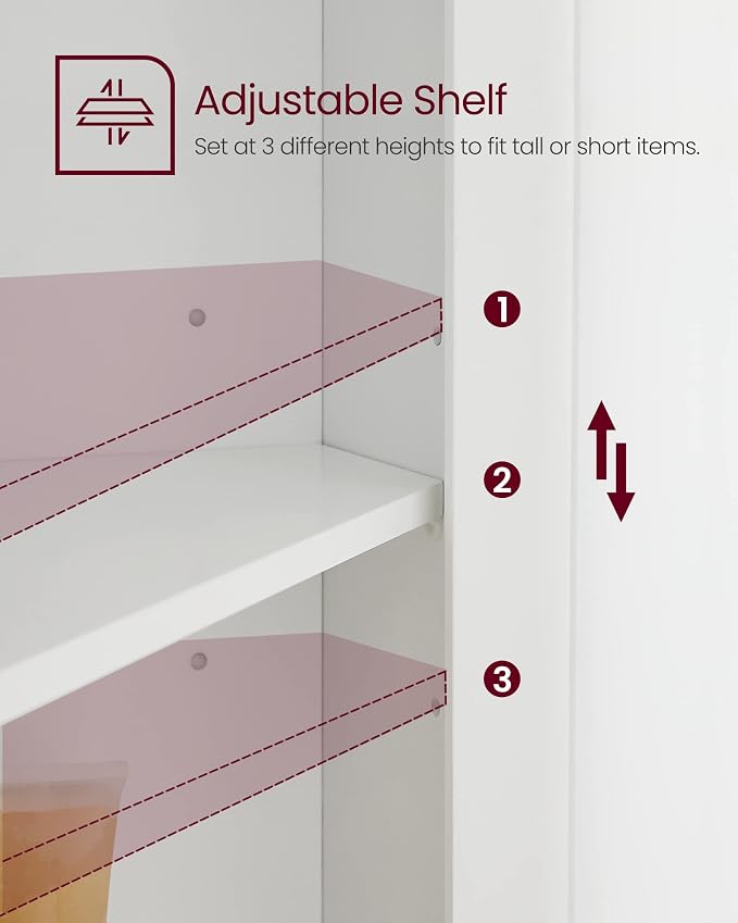 VASAGLE Corner Cabinet, Tall Corner Storage Cabinet - Image 4