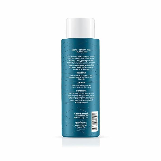 Oars + Alps Body and Face Wash for Men, Mens Body Wash & Face Cleanser - Image 2