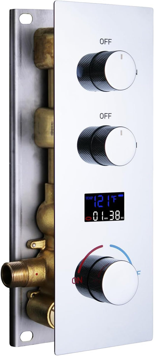 AYIVG Shower Diverter Valve Chrome Solid Brass Pressure Balance Diverter Valve by ToMakeYourBathroomExtraord