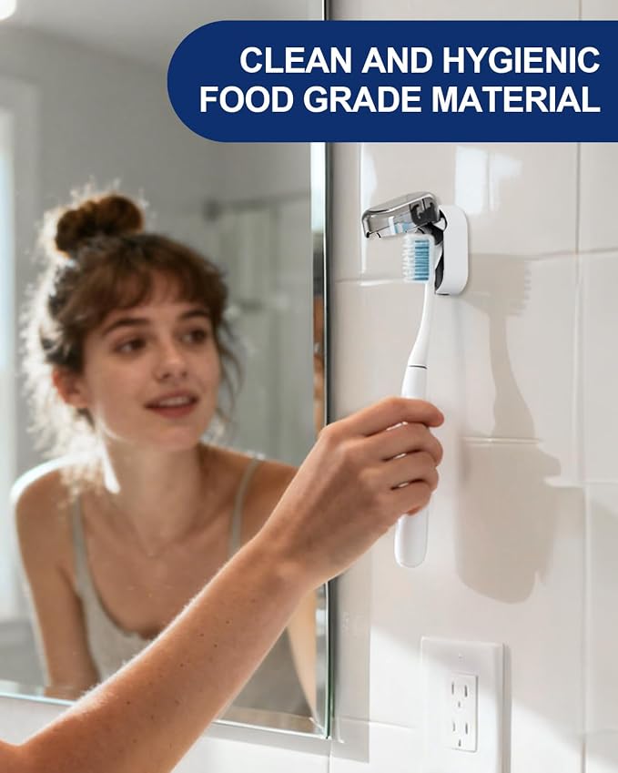 Toothbrush Holder with Auto-Close Cover – Waterproof, Dust-Proof Tooth Brush - Image 2