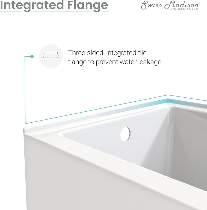 Swiss Madison Well Made Forever SM-AB541 Voltaire Alcove Tub - Image 7