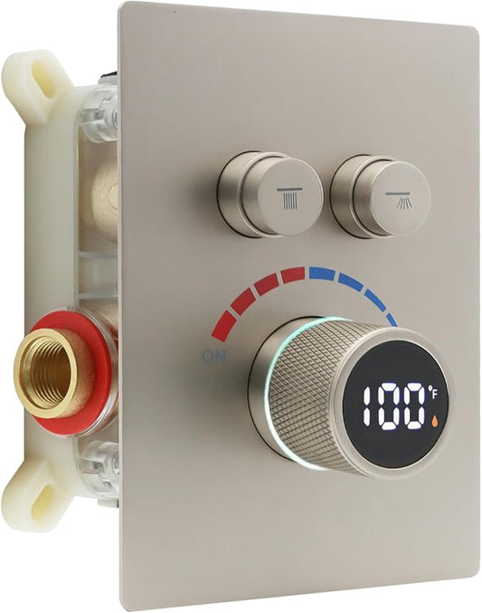 Digital Display Shower Valve Shower Valve 2 Way Shower Diverter Valve Shower by Backnets