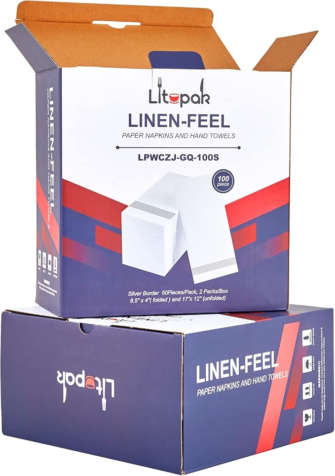 LITOPAK 100 Pack Guest Towels Disposable, Soft And Absorbent Bathroom Napkins - Image 7