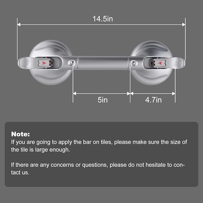 Heavy Duty Suction Shower Grab Bar - Image 7