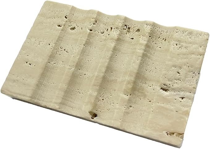 Real Travertine Marble Soap Dish by Unknown