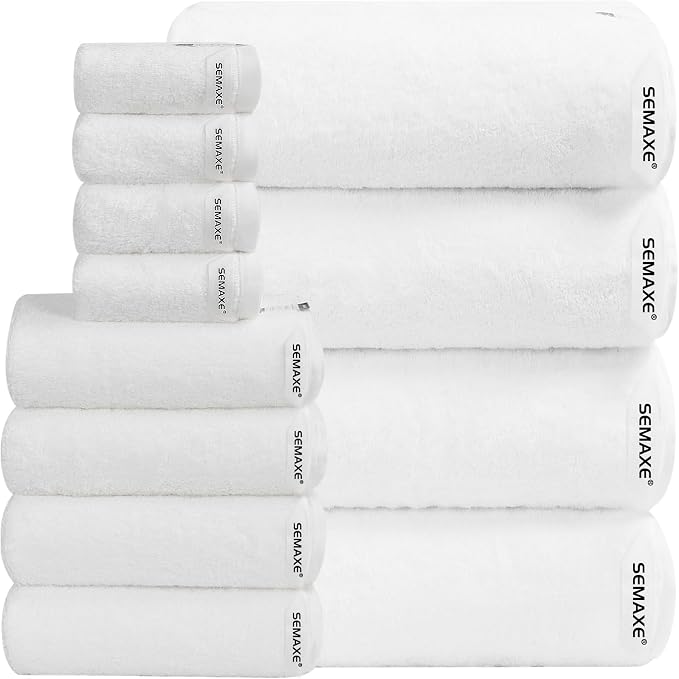SEMAXE 12-Piece Family Bathroom Towel Set by SEMAXE