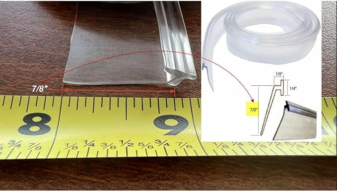 Gordon Glass® Angled Clear Vinyl Slide-in Sweep|Wipe|Seal|Drip - Image 3