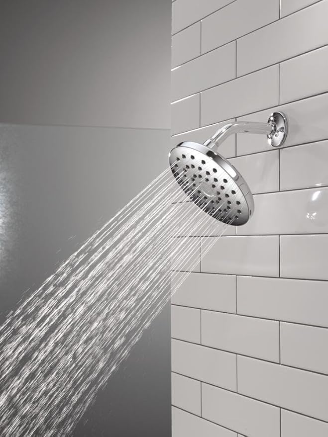 Delta PivotPro Chrome Rain Showerhead, Single Setting 7 Inch Round Shower Head - Image 6