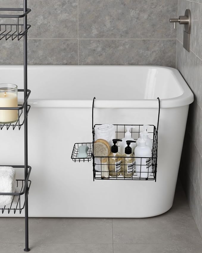 Large Rustproof Shower Caddy Hanging, 304 Stainless Steel Hanging Shower - Image 4
