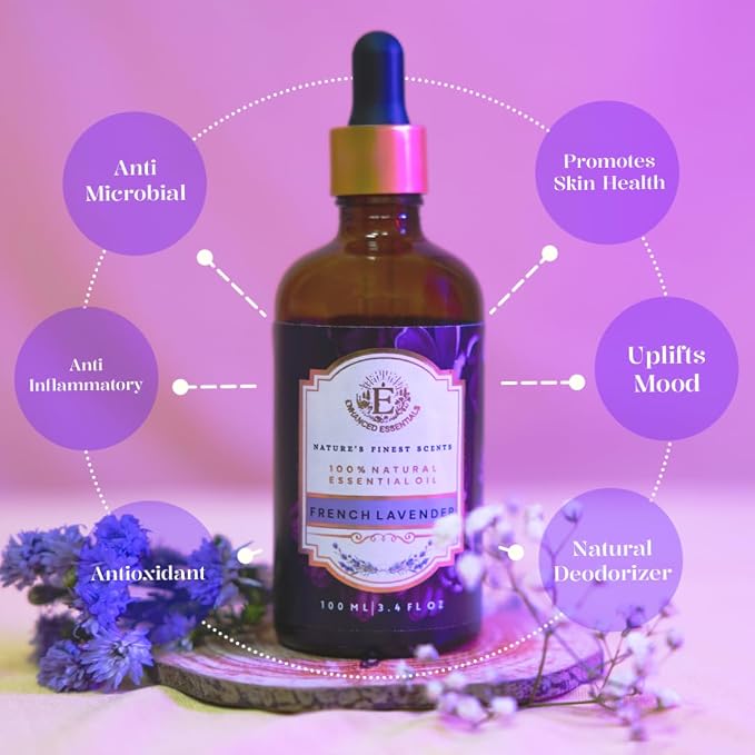 Luxurious French Lavender Essential Oil by Enhanced Essentials|with Glass - Image 3