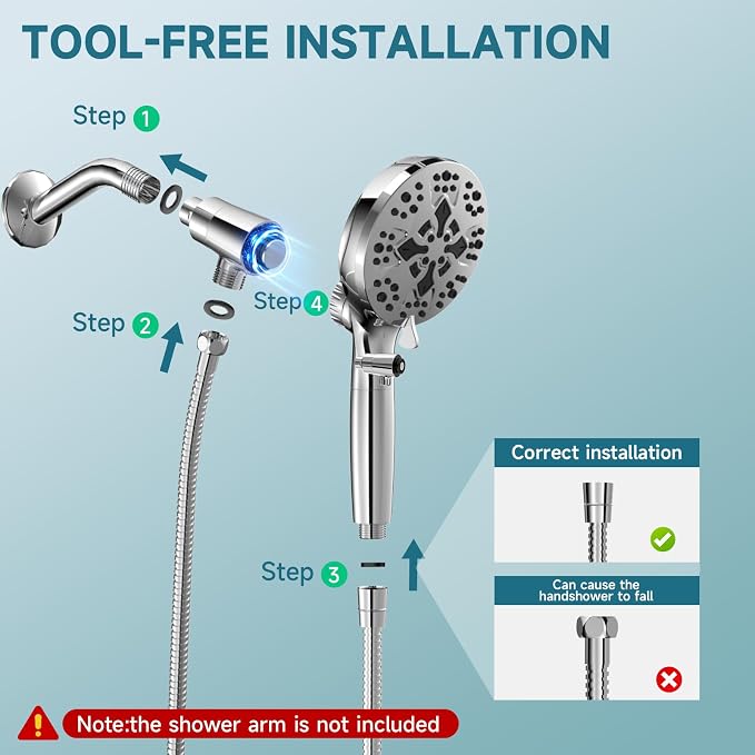 5" Filtered Handheld Shower Head - Image 6