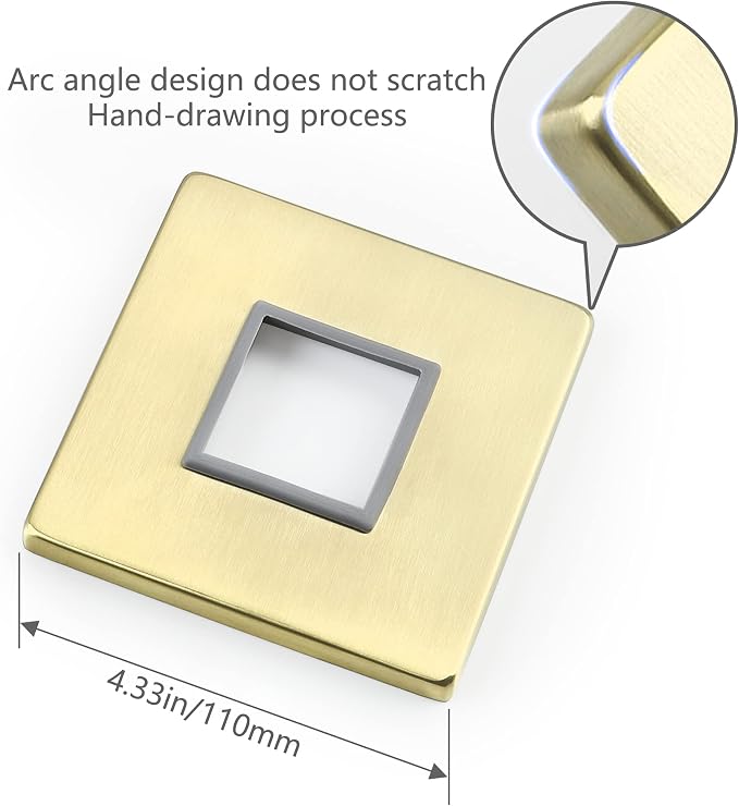SKOWLL Shower Valve Kit Brushed Gold Shower Handle Valve Trim Kit, Wall Mount - Image 8
