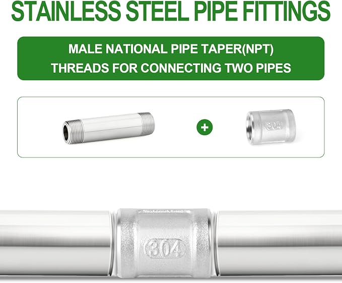 TAISHER 2PCS Stainless Steel Pipe Fittings - Image 6