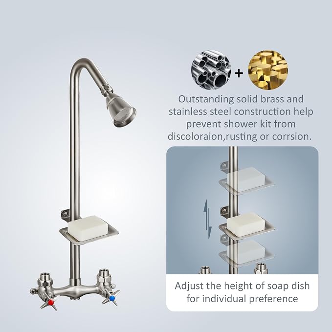 Aolemi Outdoor Shower Kit, Outdoor Shower Fixtures Faucet System - Image 7