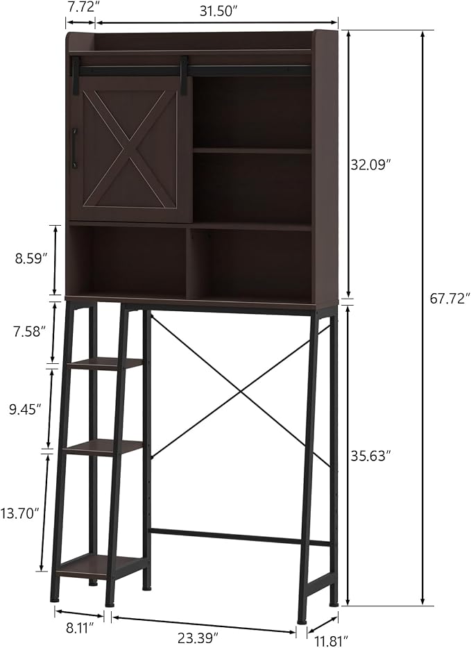 Over The Toilet Storage Cabinet, Farmhouse Storage Cabinet Over Toilet - Image 2