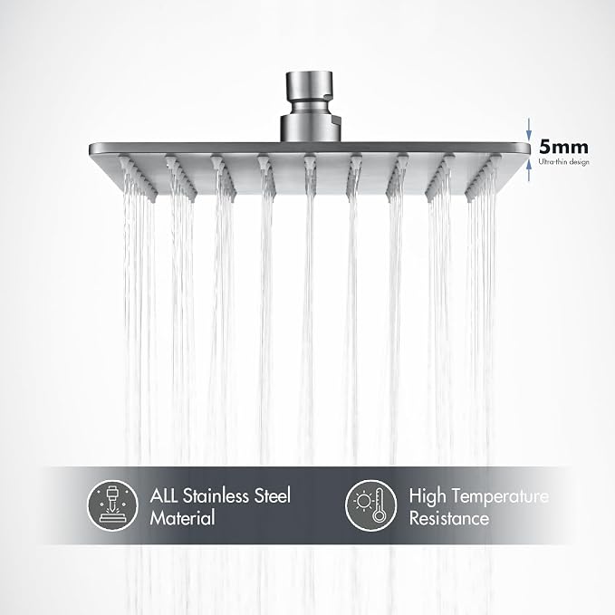 Rainfall Shower Head, MEDIOMI Rain Shower Head Set - Image 6