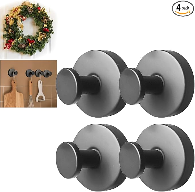 4Pcs New Model No-Drill Suction Cup Hooks by Unknown