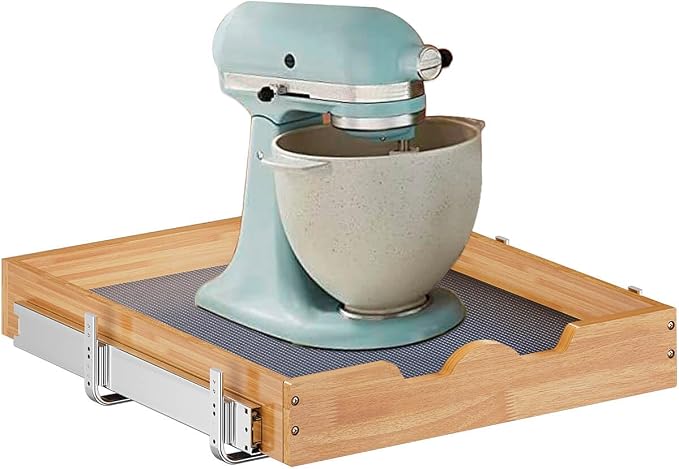 OCG 1 Tier Pull Out Cabinet Organizer, Heavy-Duty Slide out Wood Drawer Shelf - Image 7