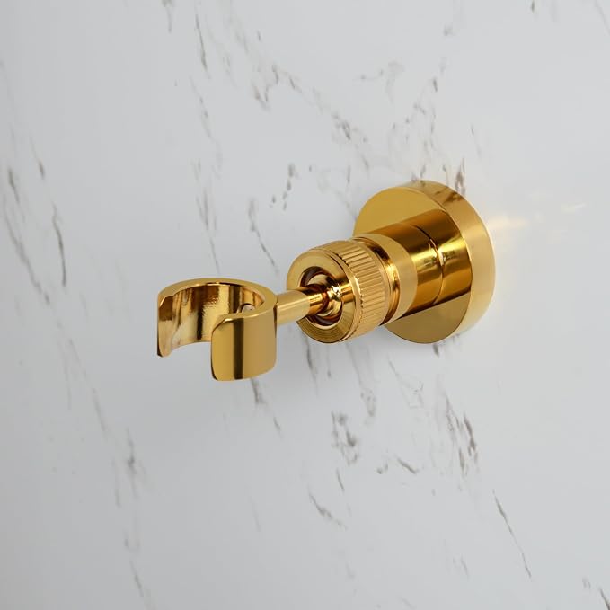 PHASAT Handheld Shower Head Holder Adjustable Solid Brass Handheld Shower Head - Image 7