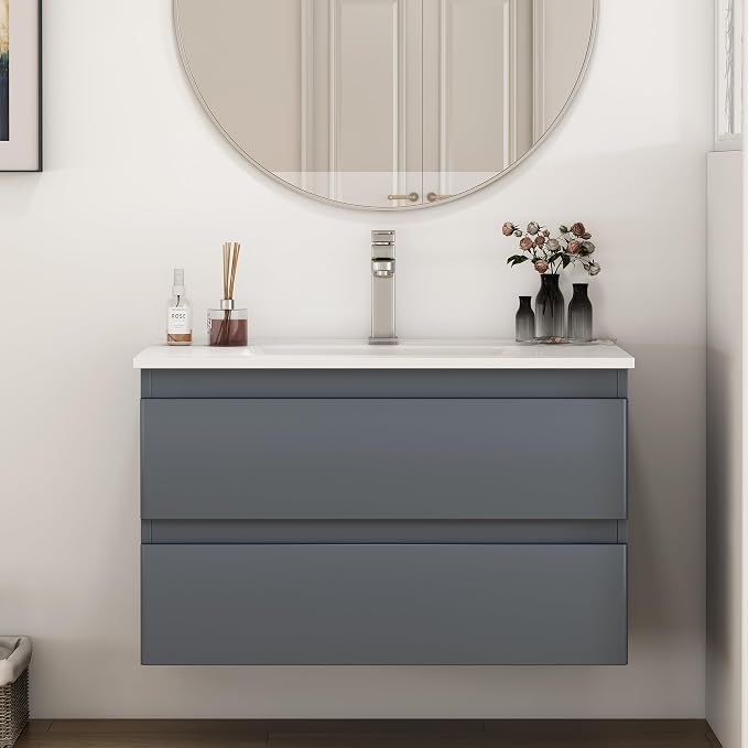 32" Wall Mounted Bathroom Vanity - Image 3