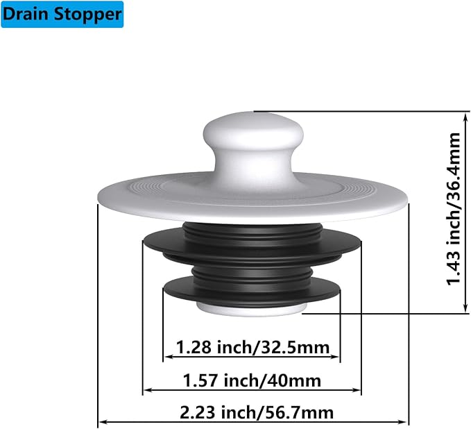 Bathtub Drain Stopper, Bathroom Sink Stopper，Drain Stopper, Sink Plug, Drain - Image 7