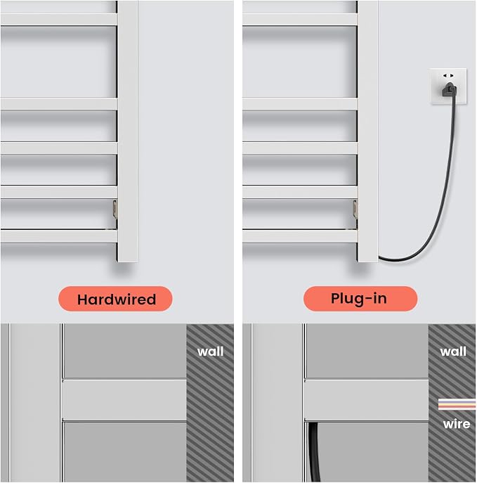 Towel Warmer, 10-Bar 304 Compact Stainless Steel Towel Warmer Rack - Image 7