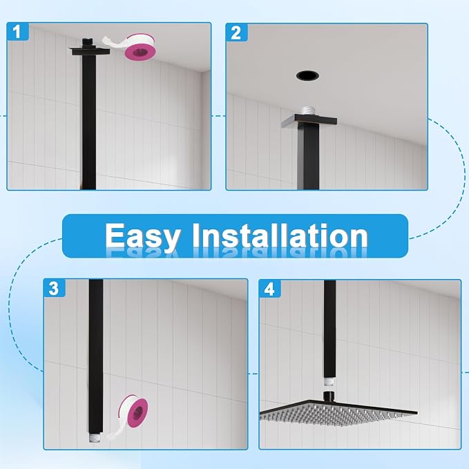 Ceiling Mount Rain Shower Head Extension Arm - Image 4