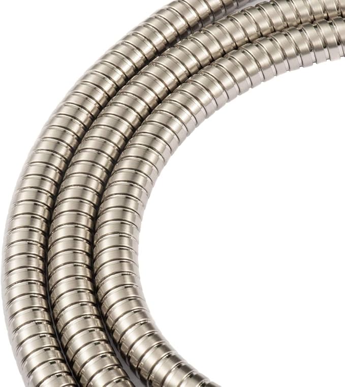 60-inch Extra Long Brushed Nickel Shower Hose Replacement, 304 Stainless Steel - Image 3