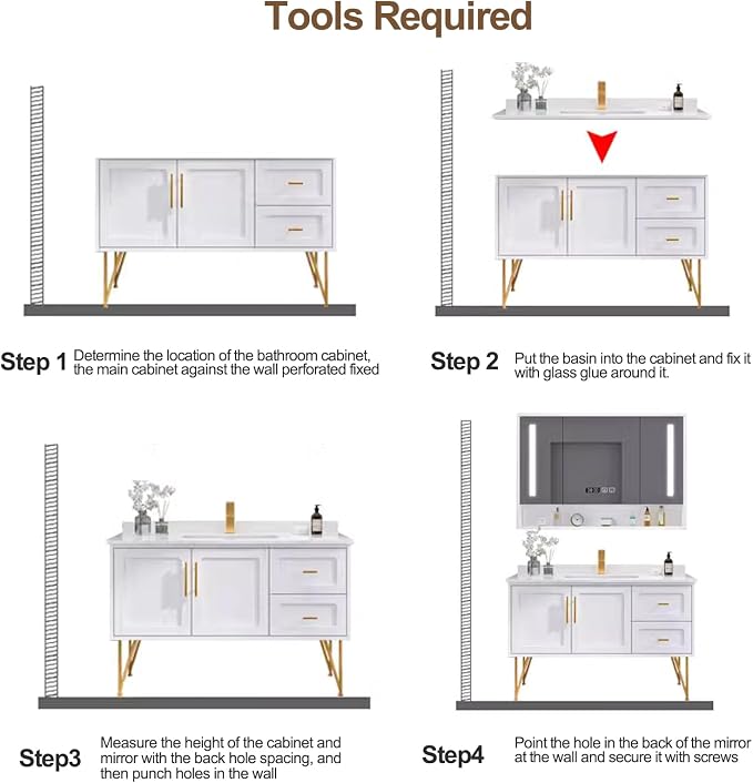Modern 47" Bathroom Vanity - Image 7
