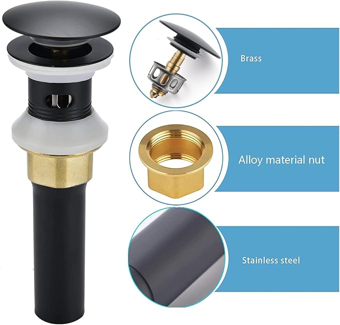 Bathroom Sink Drain, 5 Pack Drain Stopper Bathroom Sink - Image 2