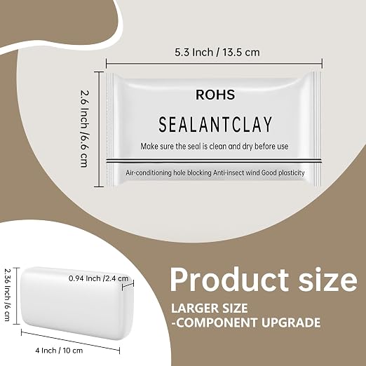 10 Pack White Seal Putty, Waterproof Duct Sealant Clay, Moldable Repair Sealing - Image 2