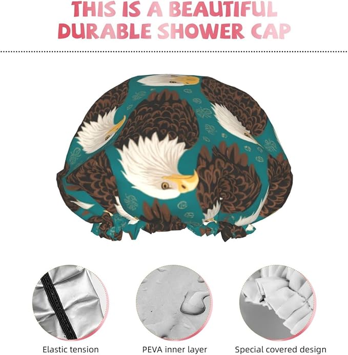 Double Waterproof Layers Shower Cap - Image 5