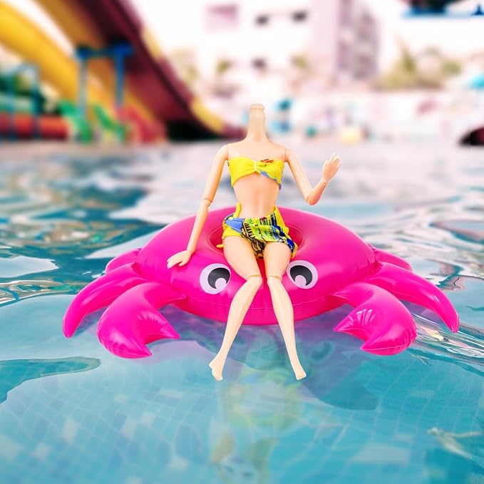 9Pcs Doll Swimming Pool Inflatable Float Including - Image 7