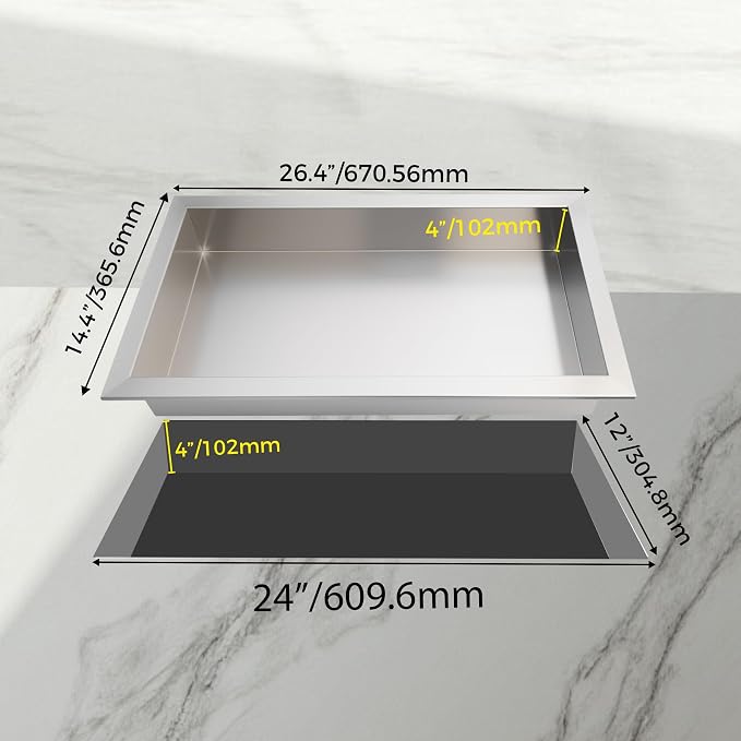 Stainless Steel Shower Niche No Tile Needed Recessed - Image 3
