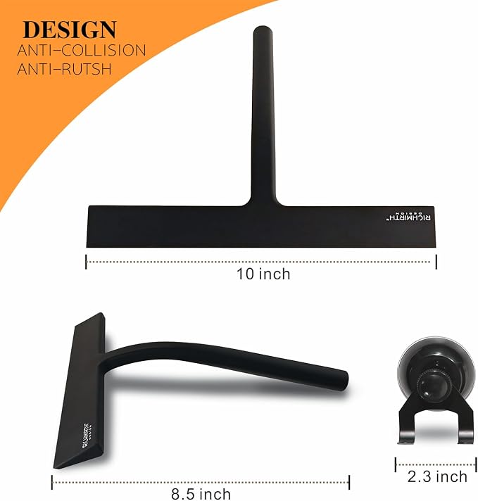Shower Squeegee for Glass Doors 10" - Image 3