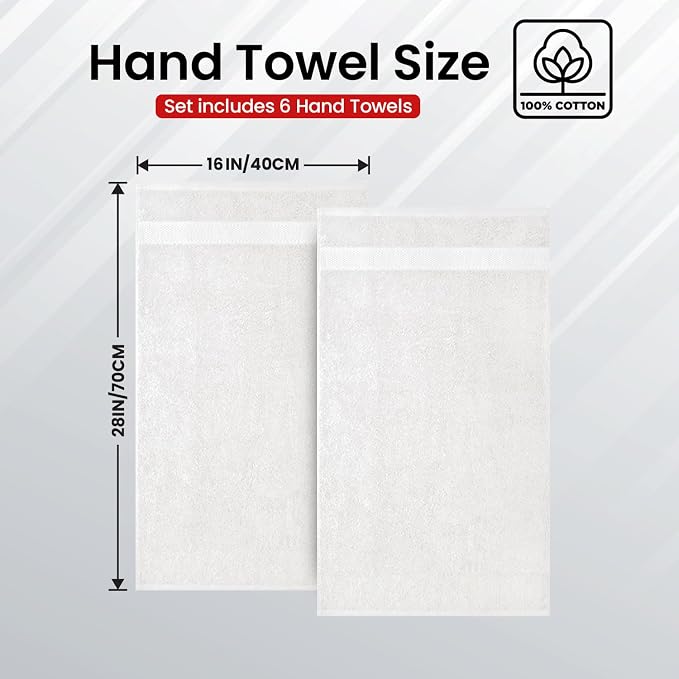 Infinitee Xclusives White Hand Towels - Image 3
